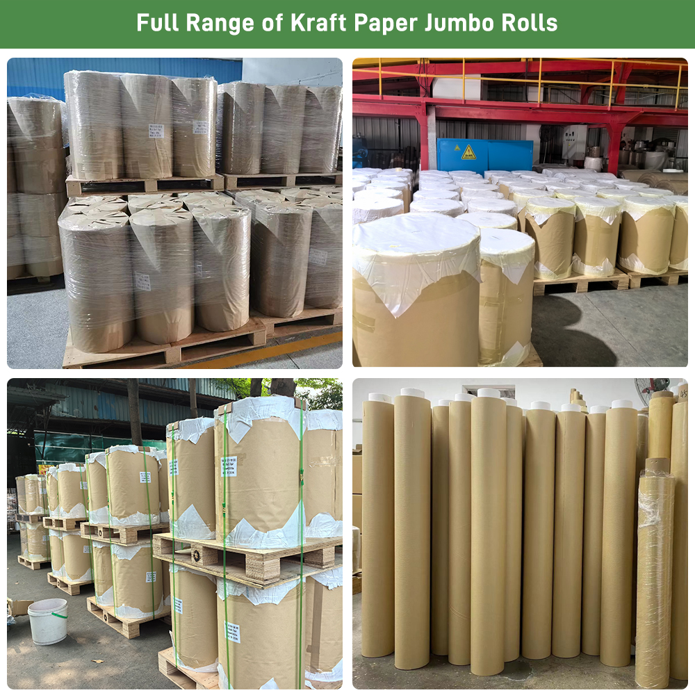 custom printed kraft paper tape rolls for packaging