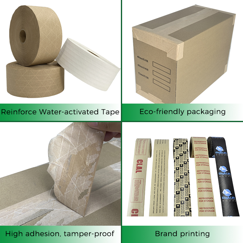 BJ-N650H kraft paper tape with water activated starch adhesive